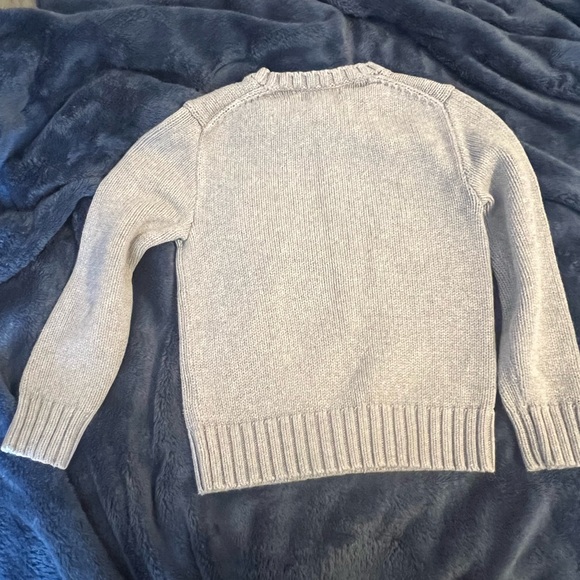 Polo Ralph Lauren Sweater Boys Kids 8 American Flag Gray - Picture 2 of 12